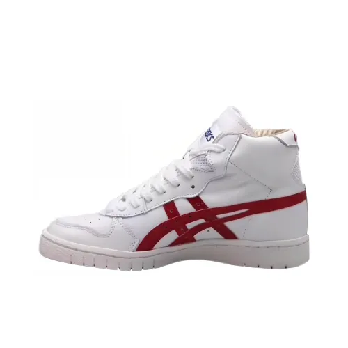 Onitsuka Tiger Mexico Mid Runner Anti-Slip And Wear-Resistant Balance Mid-Top Skateboard Shoes Men's White Red