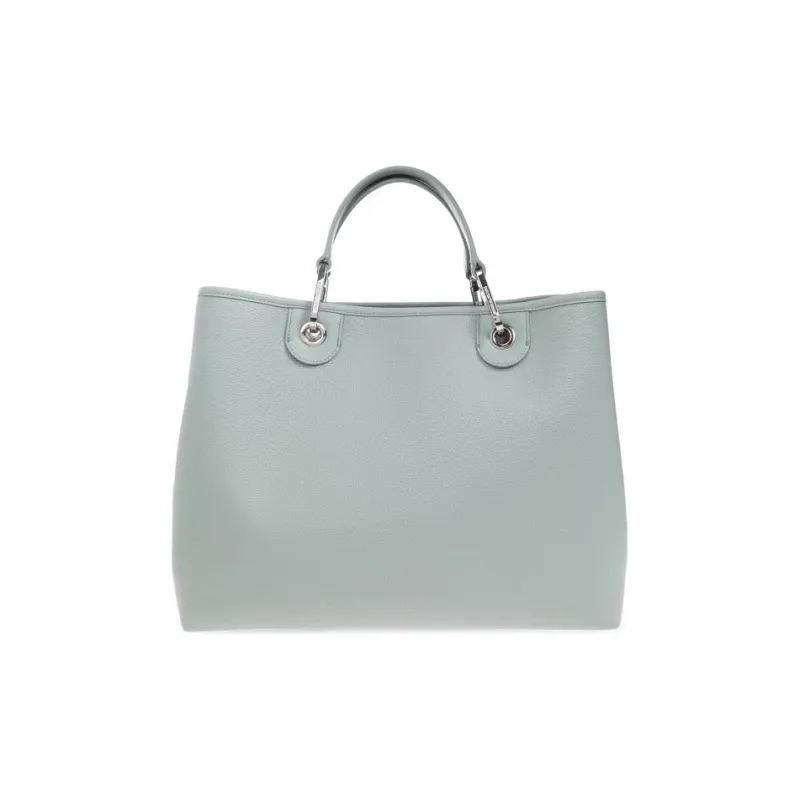 EMPORIO ARMANI MyEA Polyurethane Tote Bag, Shopping Bag, Shoulder Bag, Handbag Tubas Women's Blue-2