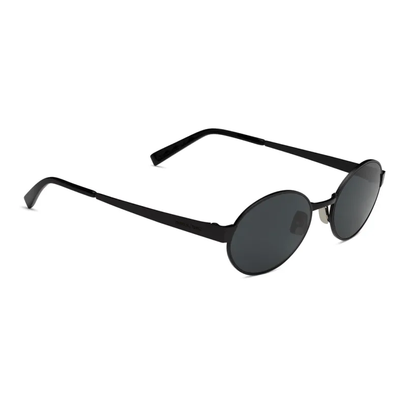 SAINT LAURENT Plastic Metal Cat Eye Sunglasses Unisex Black-2