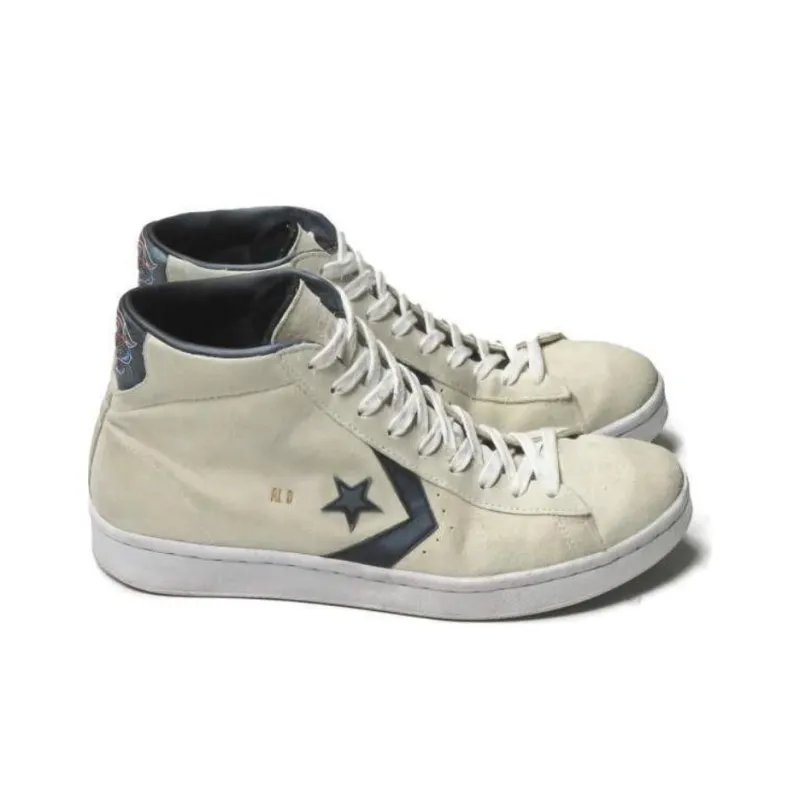 Converse Pro Leather Hi Al Davis White Suede-3