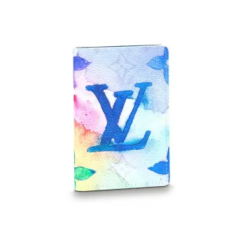 LOUIS VUITTON Pocket Organizer Monogram Watercolor Multicolor