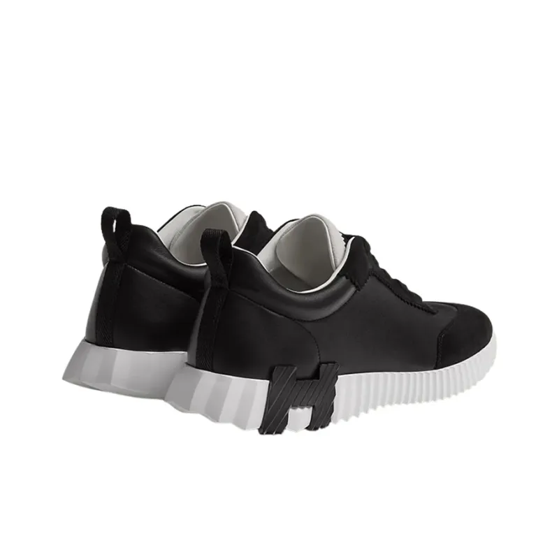 HERMES Bouncing Abrasion Resistant Low Top Casual Shoes Men's Black-2