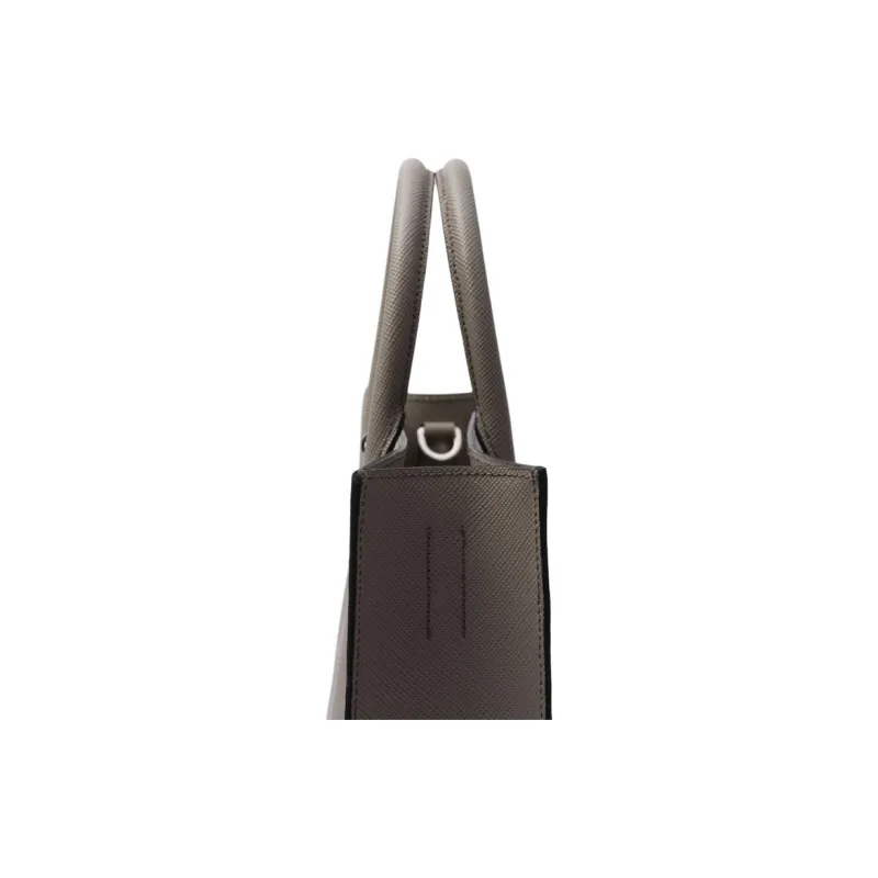 PRADA Saffiano Leather Tote Bag Shopping Bag Handbag Men's Gray-4