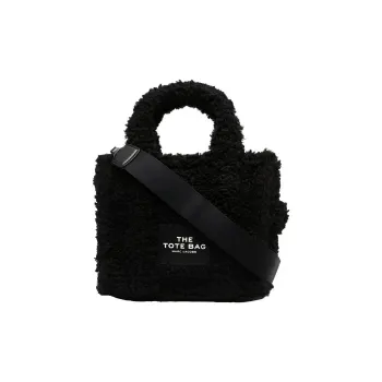 MARC JACOBS Tote Terry Cloth Tote Bag, Shopping Bag, Handbag Small Size Women's Black