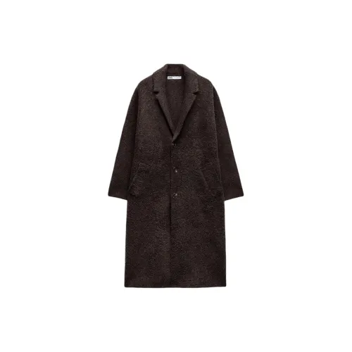 ZARA Coats Women's Brown