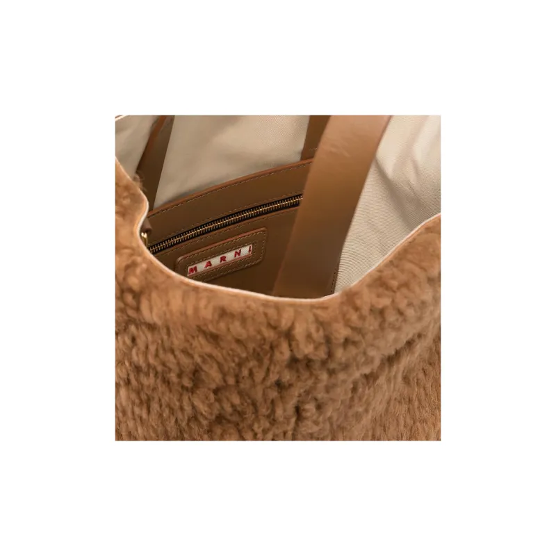 MARNI Logo Patch Open Top Tote Bag-4