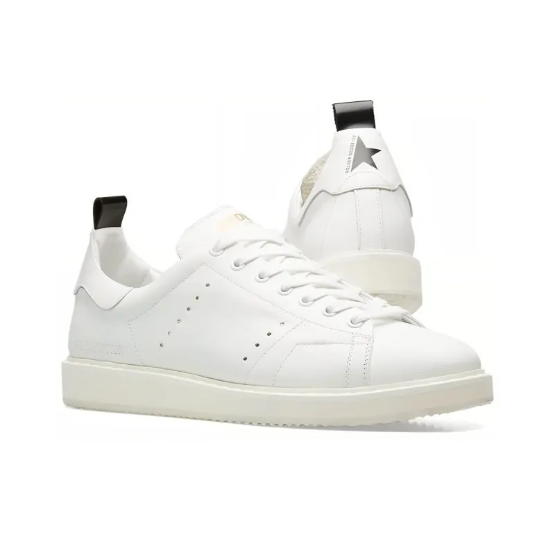Golden Goose GGDB Starter Stylish Skateboarding Shoes Men's White-3