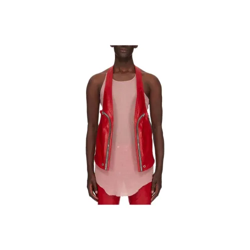 RICK OWENS Vests Men Deep Red