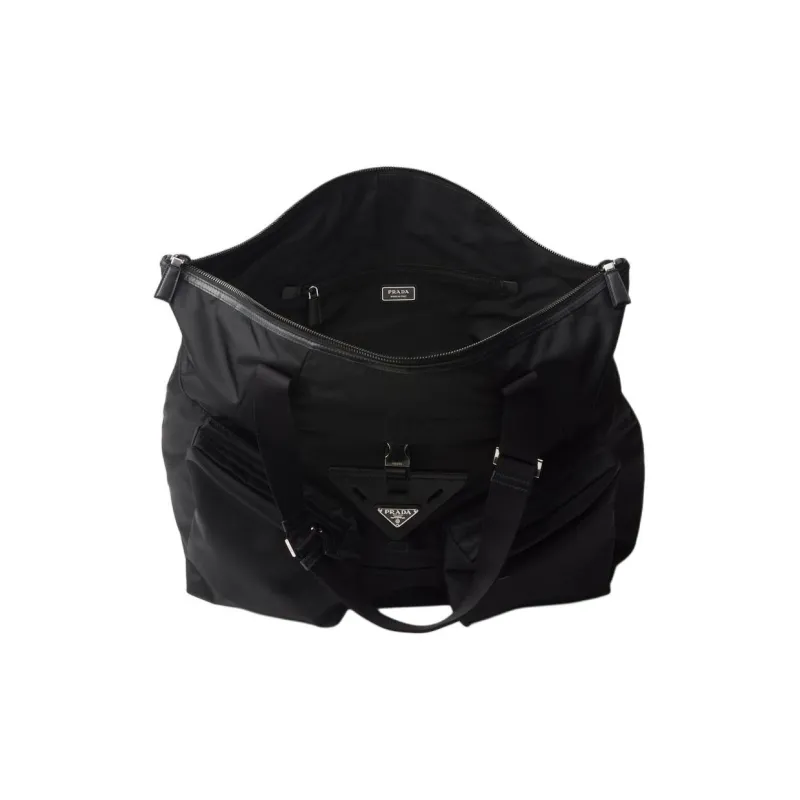 PRADA Recycled Nylon With Patchwork Leather Portable One Shoulder Travel Bag Men's-3