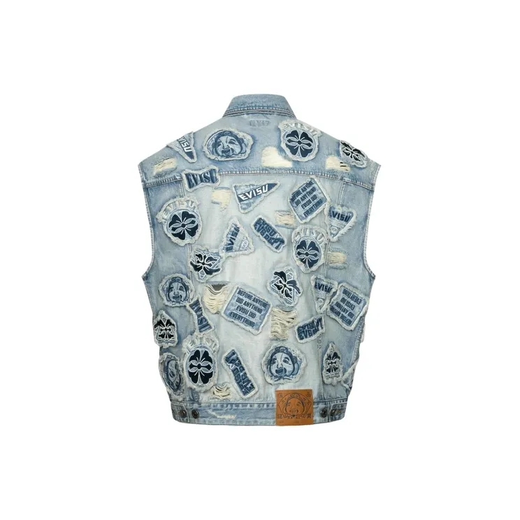 EVISU Tank Tops Men Denim Blue-1