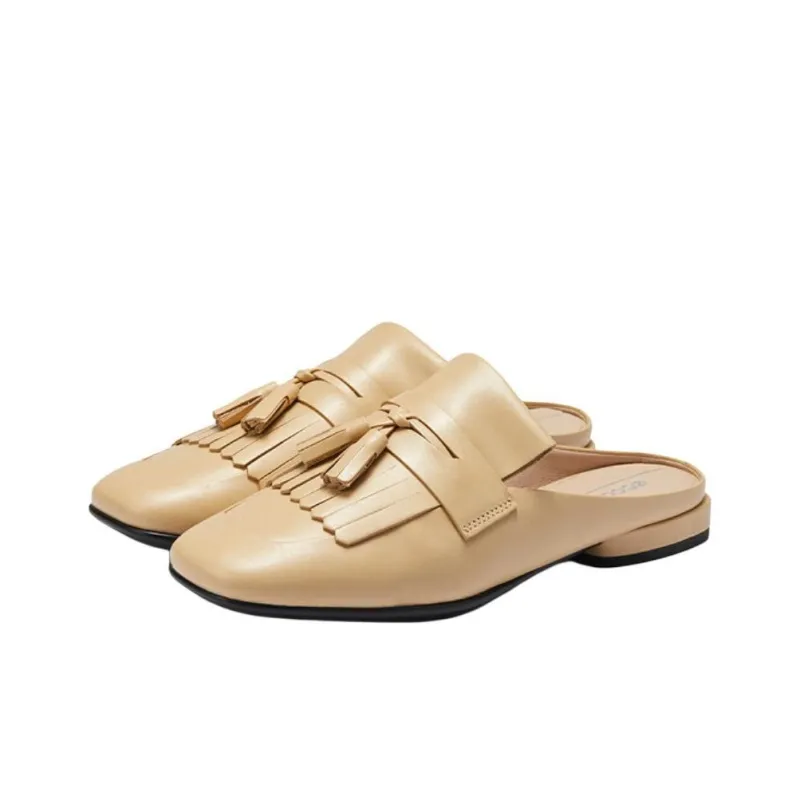 Ecco Wrap toe Slippers Women's Beige-1