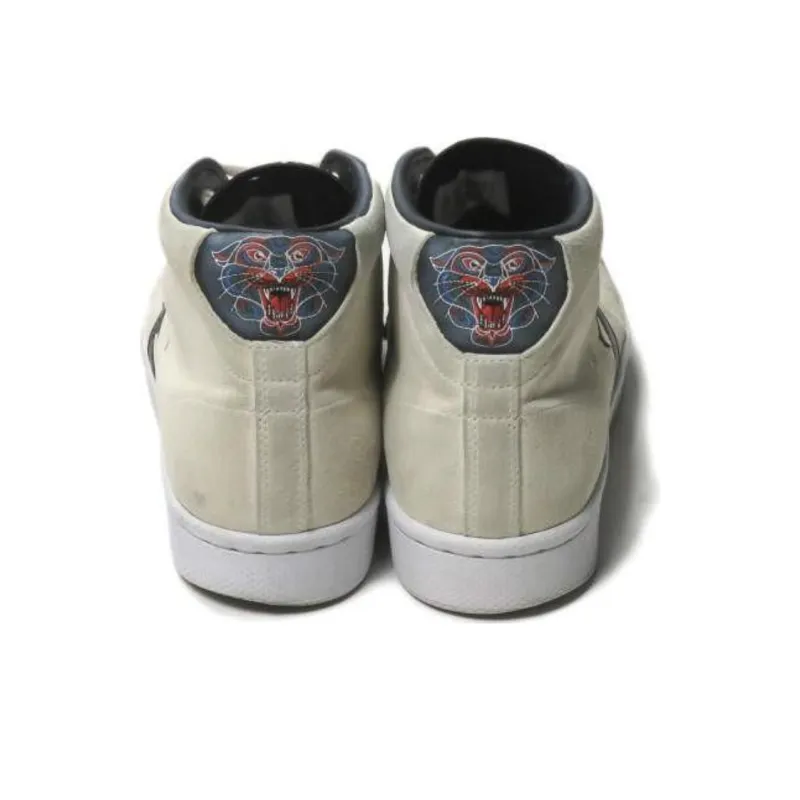Converse Pro Leather Hi Al Davis White Suede-4