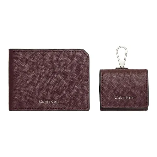 CK/Calvin YM0YM00313 Saffiano Leather Wallet Men's Burgundy