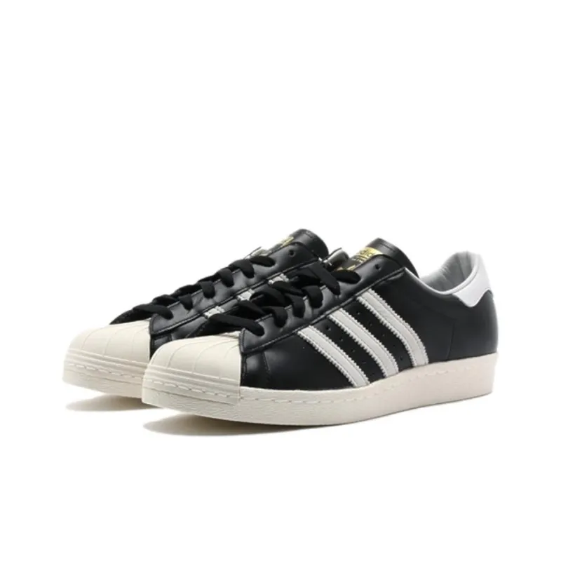 Adidas Superstar 80s Dlx Black Vintage White-2
