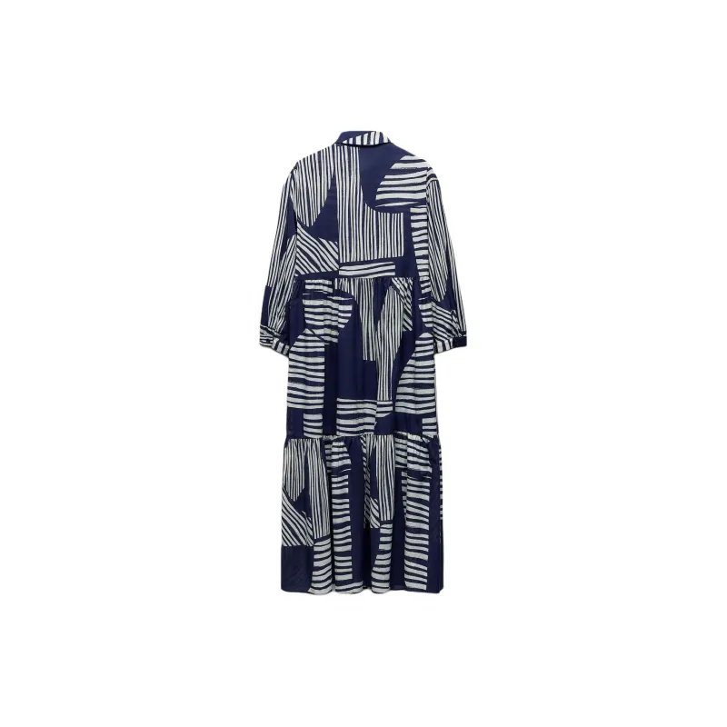 ZARA Long Sleeved Dresses Women's Blue-1
