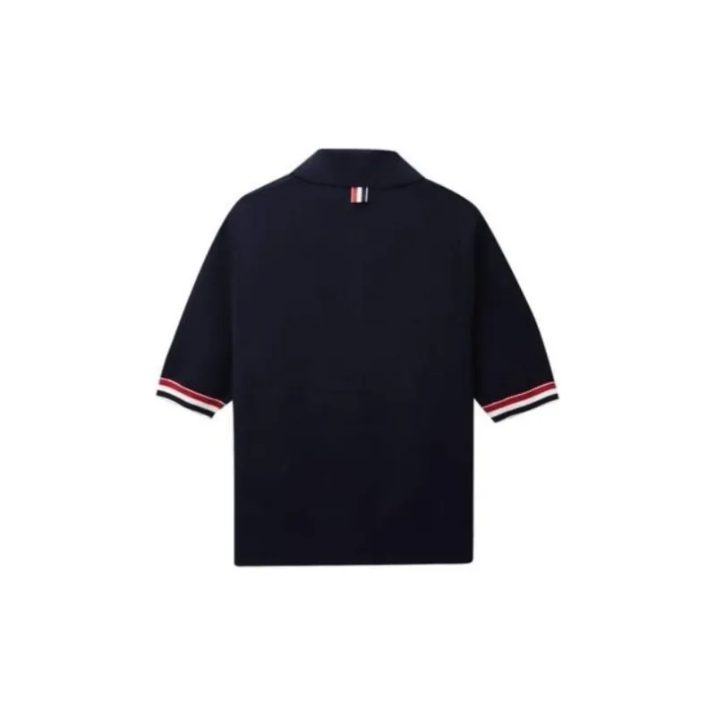 THOM BROWNE· Polo Shirt Men's Marine Blue-1