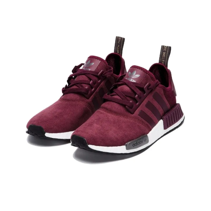 Adidas Nmd R1 Maroon Suede Women's-3