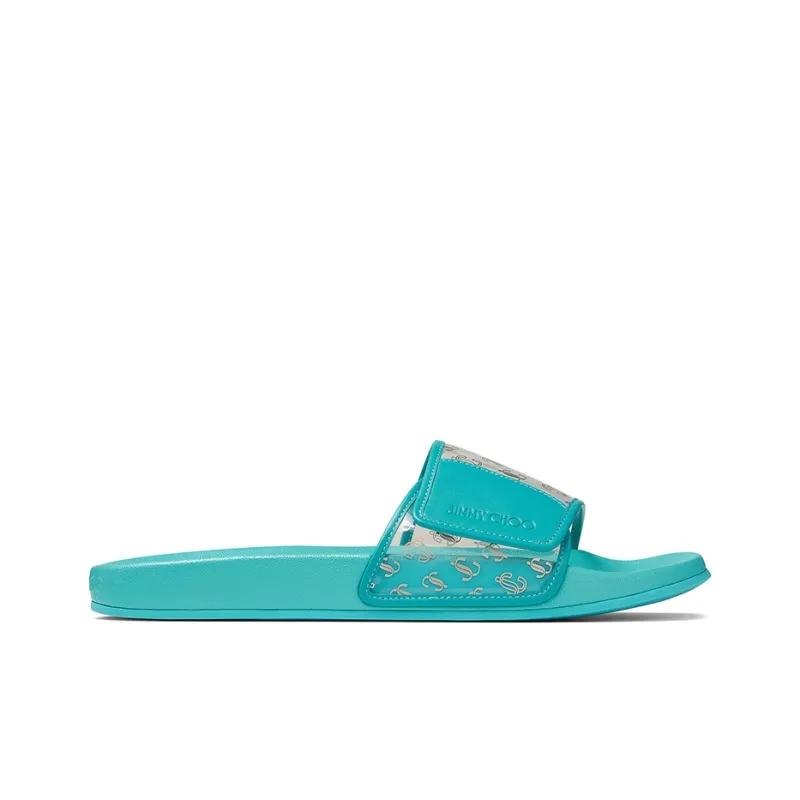 Jimmy Choo Slide Slippers Women's Blue-1