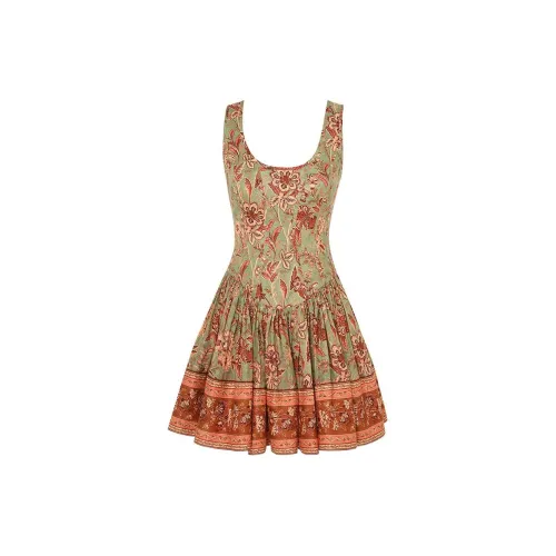 Zimmermann Slip Dresses Women's Sage Green