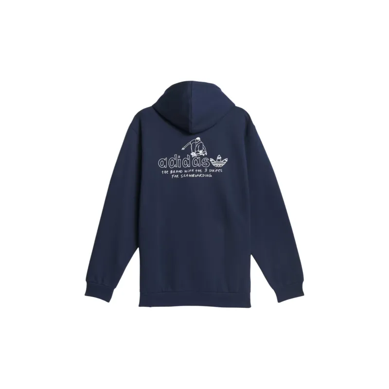 Adidas Originals Henry Jones Graphic Hoodie Sweatshirt Men's Marine Blue-1