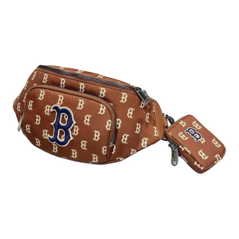 MLB Monogram Collection Polyester Combo Bag Crossbody Bags Fanny Pack Regular Unisex Brown-3