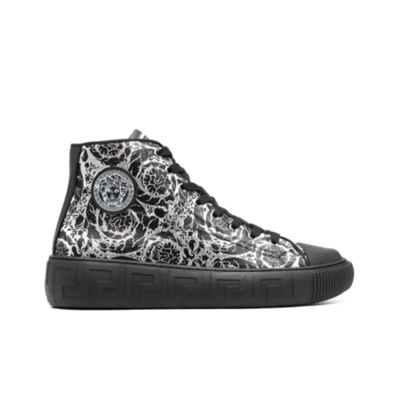 FANSIZHE High Top Stylish Skateboarding Shoes Men's Black-1