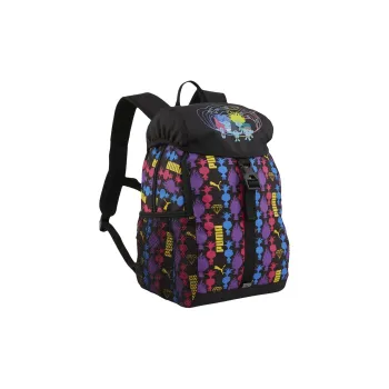 PUMA Magic Hair Fairy Collaboration Fabric Backpack Regular Unisex Black Full Print