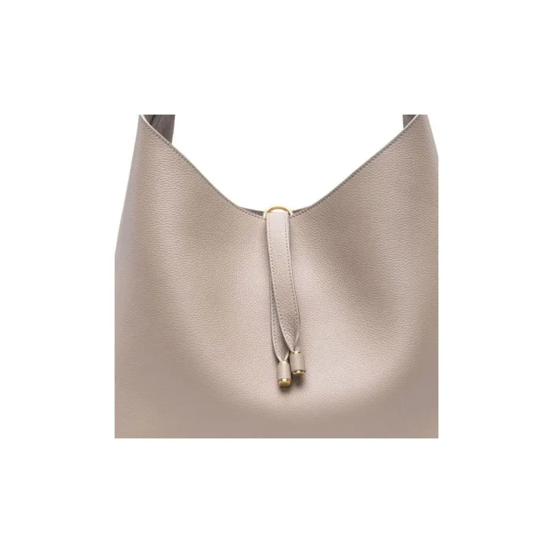 Chloe Marcie Calfskin Hobo Bag, Handbag, Shoulder Bag Women's Gray-4