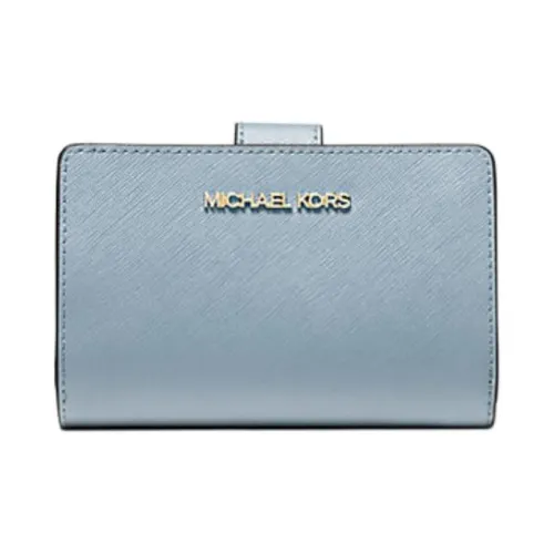 MICHAEL KORS Saffiano Leather Wallet Medium Size Women's Light Blue
