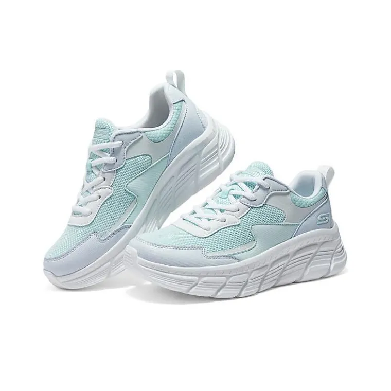 Skechers Cushioning Wear Resistant Low Top Casual Shoes Women's Blue White-2
