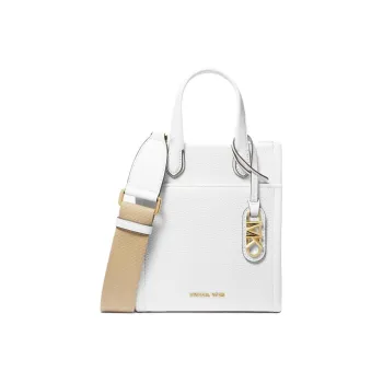 MICHAEL KORS Gigi Cow Leather With Artificial Leather Handbag, Shoulder Bag, Crossbody Bag Extra Small Women's White