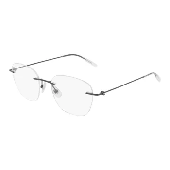 MONTBLANC Metal Irregular Shape Eyeglass Frames Women's Ruthenium Purple