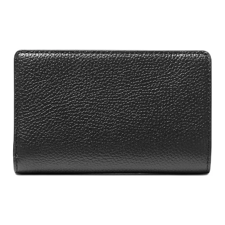 MICHAEL KORS Litchi Grain Leather Wallet Medium Size Women's Black-1