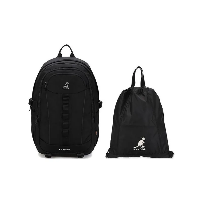 KANGOL Polyester Backpack Unisex Black-3