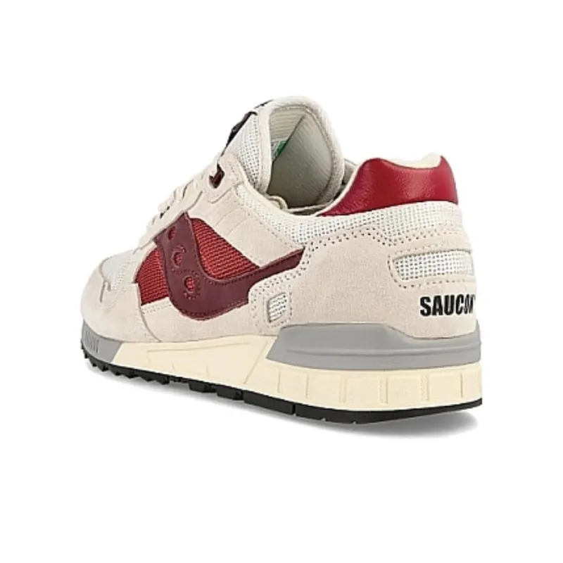 Saucony Shadow 5000 Beige Red Women's-3