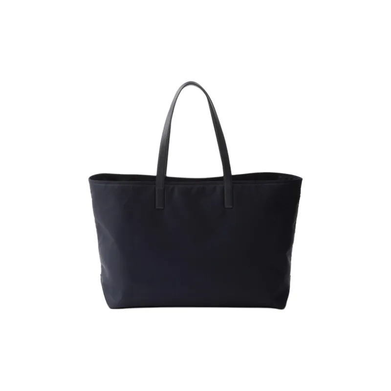 PRADA Re-Edition Recycled Nylon Saffiano Leather Tote Bag Shopping Bag Handbag Large Size Women's Blue-2