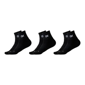 Crab Feathers Mid Calf Socks Unisex 3 Pack Black