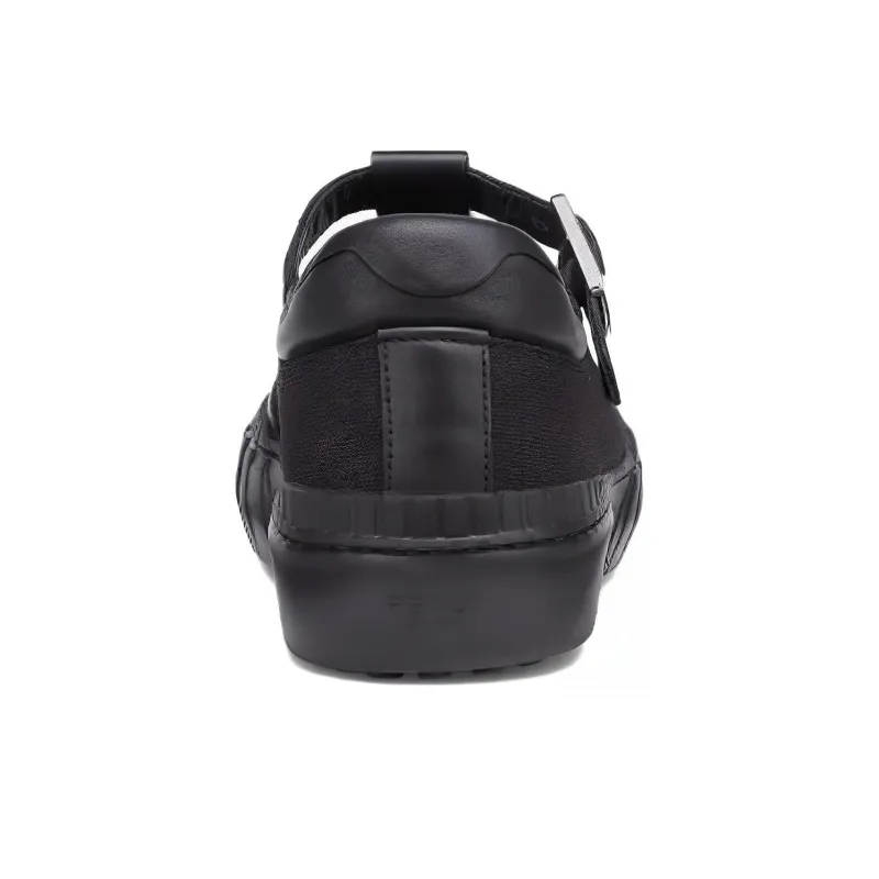 FENDI Platform Stylish Skateboarding Shoes Men's Black-3