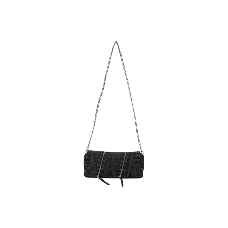 ZARA Polyurethane Shoulder Bag Crossbody Bag Medium Size Women's Denim Blue-2