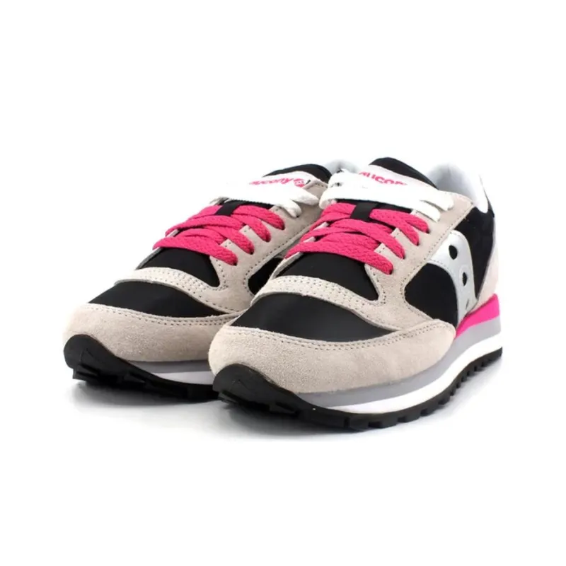 Saucony Jazz Triple Grey Black Pink Women's-3