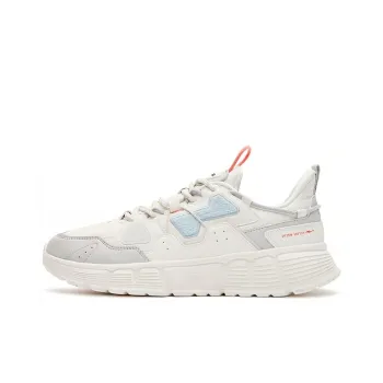 Erke Shock Absorbers With Slip Resistant And Abrasion Resistant Properties Low Top Casual Shoes Men's White Blue