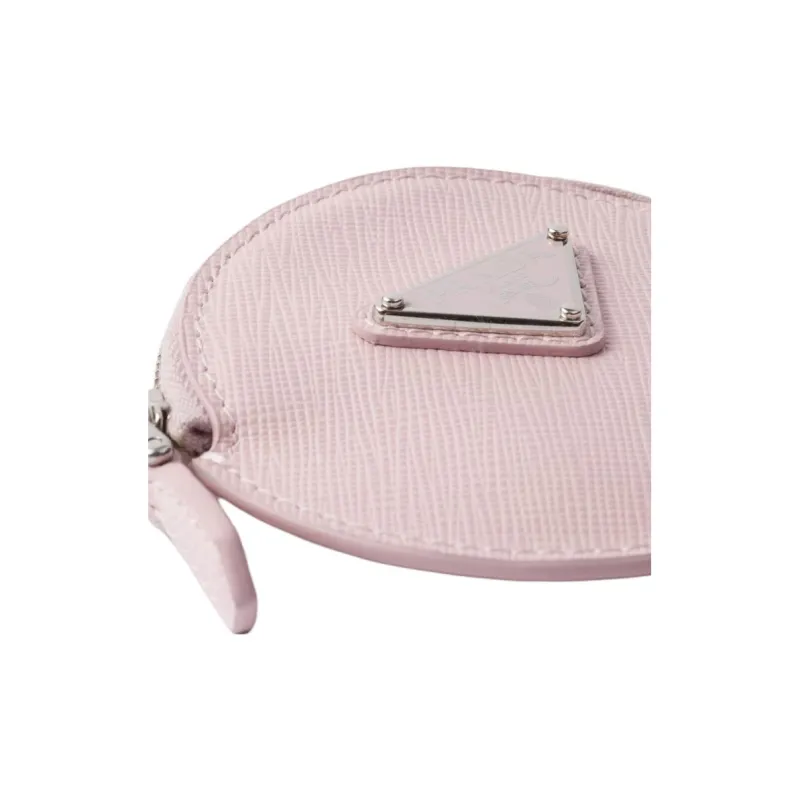 PRADA Saffiano Leather Coin Purse Women's Pink-2
