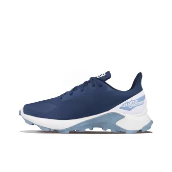 SALOMON Alphacross Blast Gore-Tex Gt Durable Breathable Low-Top Trekking Shoes Men's Blue White