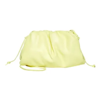Bottega Veneta POUCH Cloud Bag Cow Leather One Shoulder Crossbody Clutch Mini Women's Light Yellow