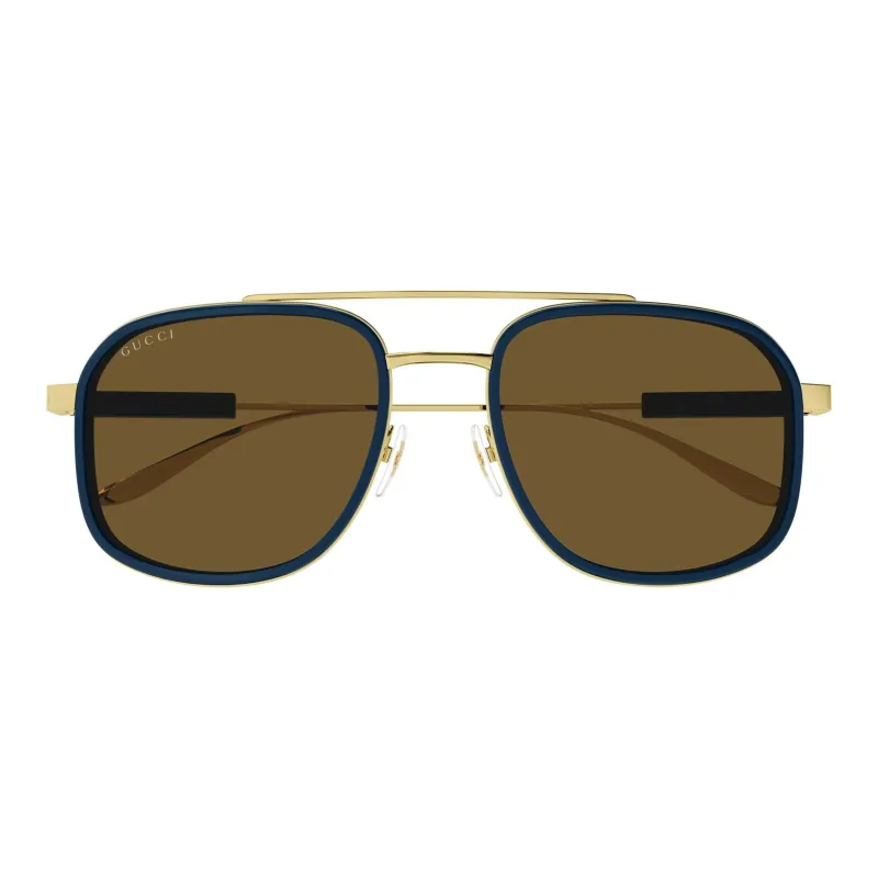 GUCCI Metal Aviator Sunglasses Men's Blue-1