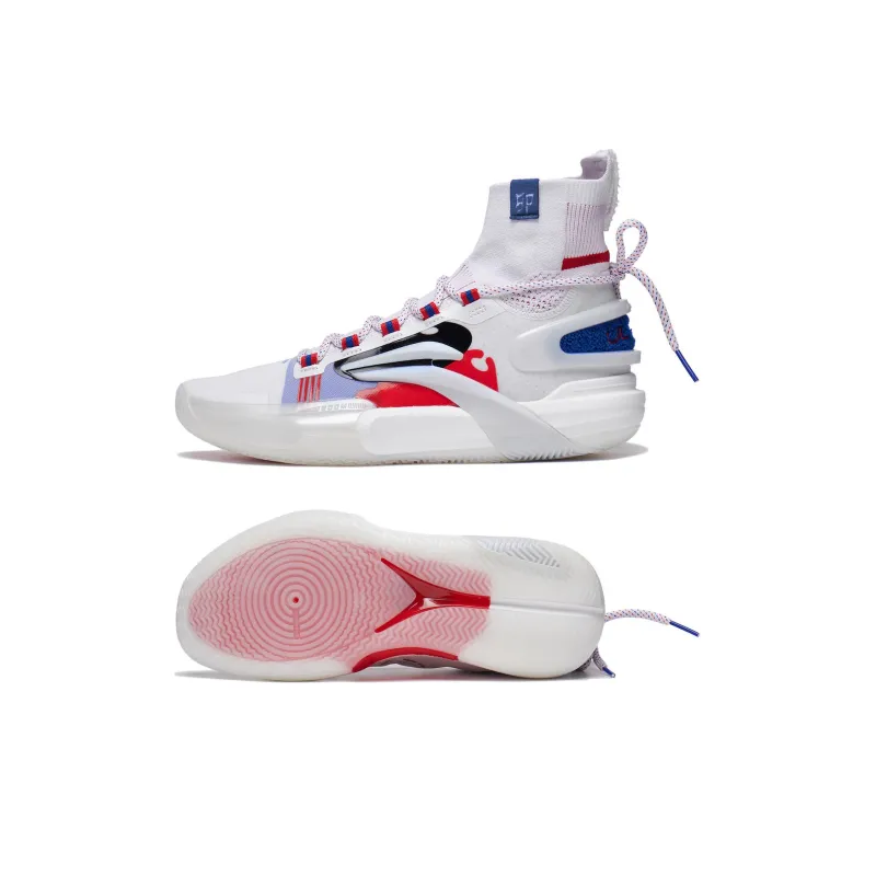 LiNing Speed 9 Ultra Cushioning Anti Slip And Wear Resistant High Top Basketball Shoes Men's White-2