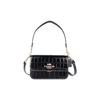 COACH Brynn Cow Leather Portable Crossbody Bag, Shoulder Bag Women's Black