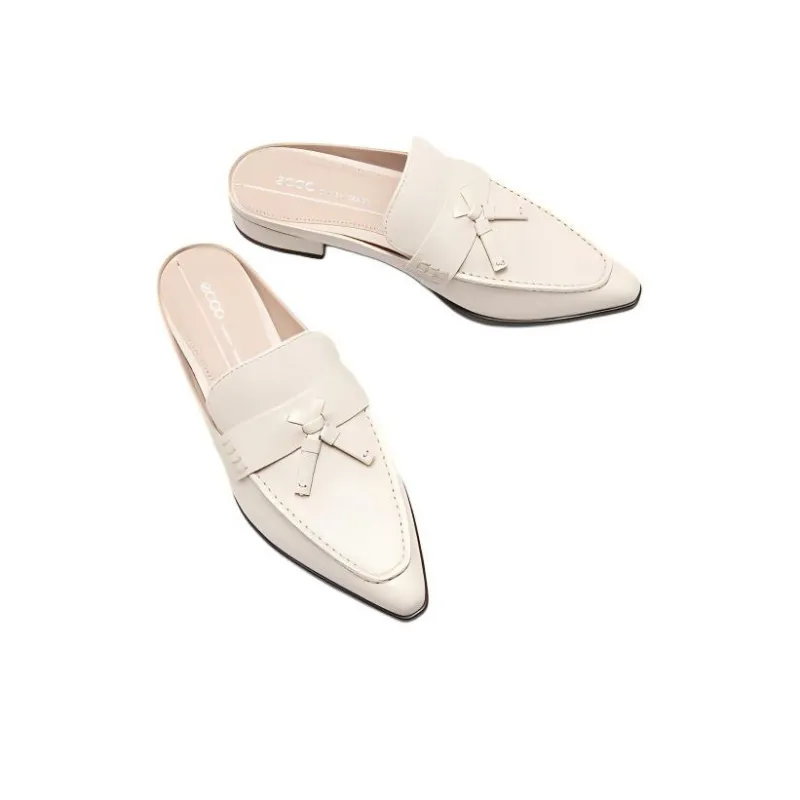 Ecco Wrap toe Slippers Women's White-2