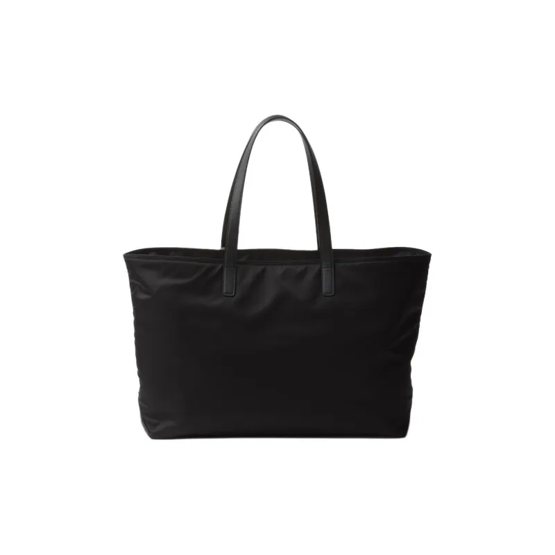 PRADA Re Edition Recycled Nylon With Saffiano Leather Tote Bag, Shopping Bag, Handbag Tubas Women's Black-2