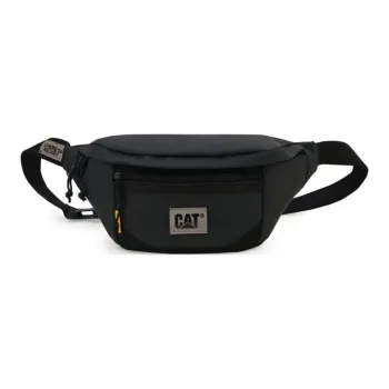 CAT Polyester Backpack, Crossbody Bag Unisex Black